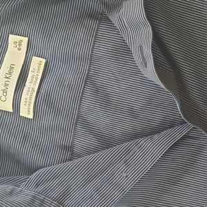 Blue and white stripe Calvin Klein button down